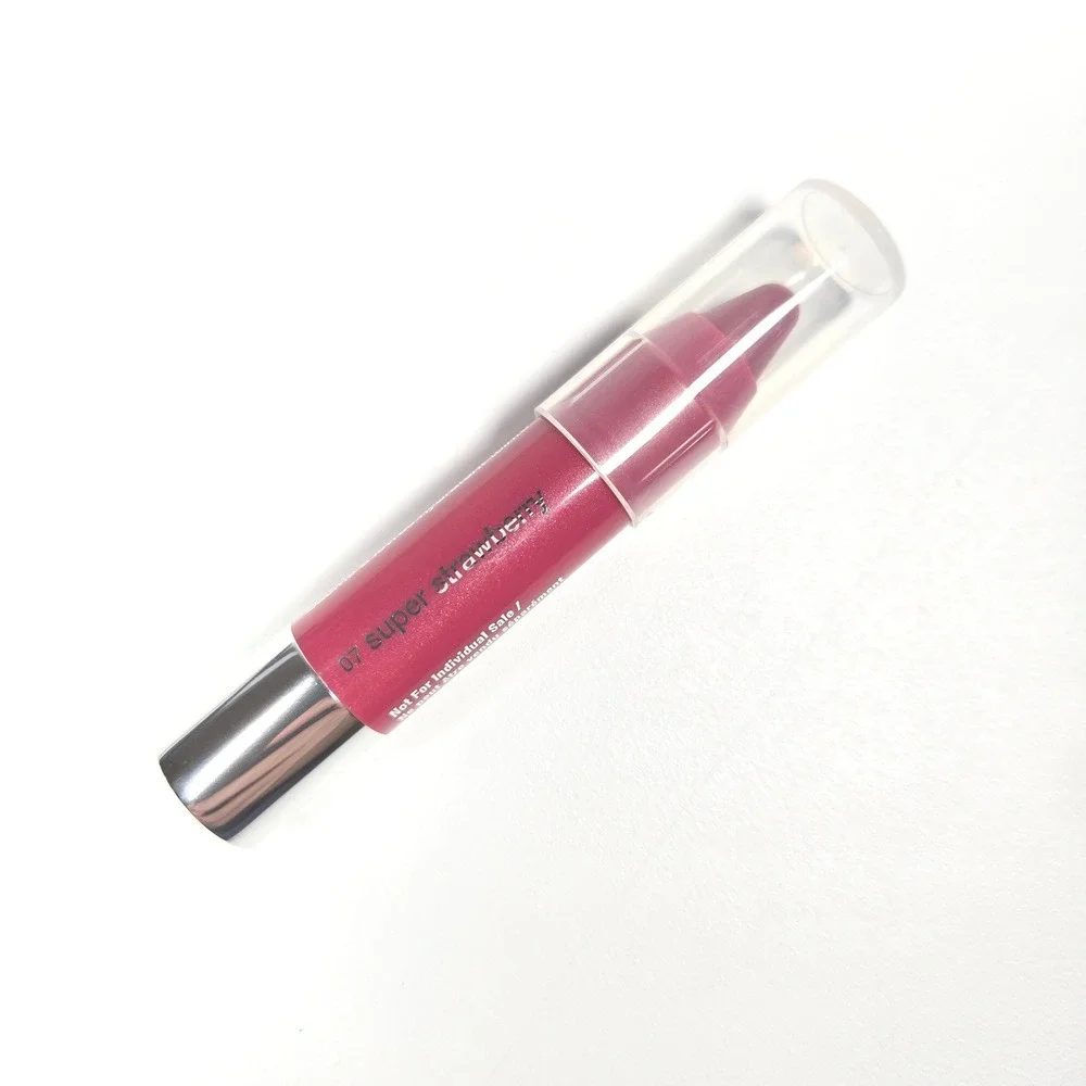 Clinique Chubby Stick Lip Colour Balm 07 Super Strawberry Pink Crayon